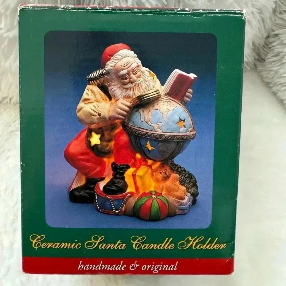 Vintage Ceramic Santa Candle Holder - Picture 3 of 13
